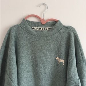 Pink mock neck sweater